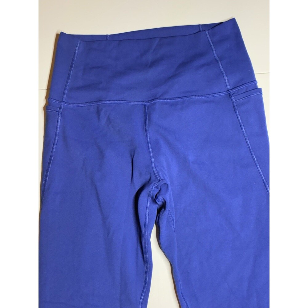 Crz yoga Leggings Sz xs royal Blue Ankle Pilates pockets athletic - Picture 2 of 13